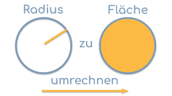 Radius umrechnen zu Kreisfläche